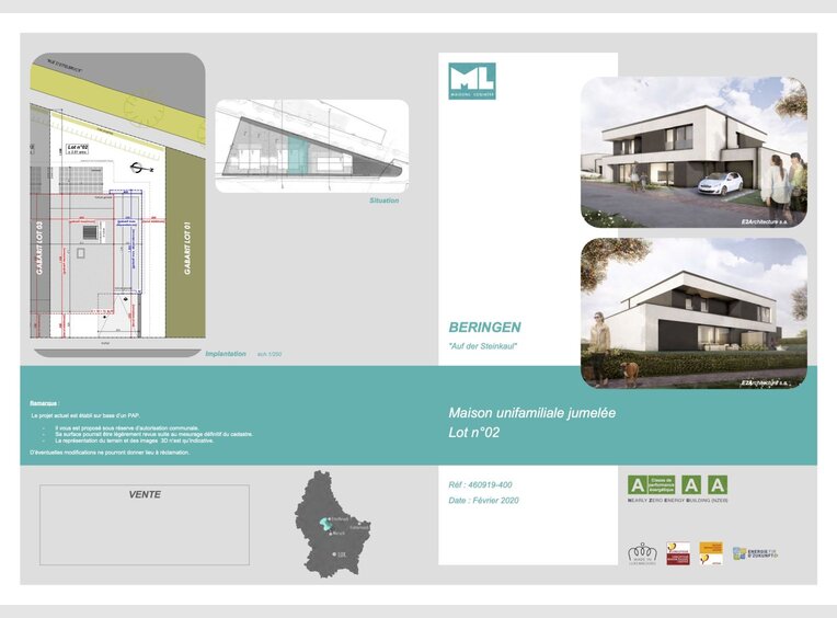 House for sale 3 bedrooms in Beringen (Mersch) (LU) - Ref. 6694639
