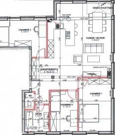 IMMOPARTNER Luxembourg, votre expert en immobilier à Luxembourg vous propose en location un bel appartement à Boevange (Clervaux).
Cet appartement, actuellement encore en construction sera disponible à partir du 1ier Août 2018. Il se situe dans une petite résidence de 5 appartements dans le centre du petit village de Boevange près de Clervaux.
Sur une surface de 105 m2 au rez-de -chaussée vous disposez d'u grand séjour avec cuisine ouverte, de trois chambres à coucher, une salle de bains et une toilette séparée.
Vous disposez aussi d'un emplacement à l'intérieur comme à l'extérieur et une cave privé.
Pour des renseignements supplémentaires veuillez contacter Ronald Schaaphok au 621-285 235 ou par mail bettembourg@immopartner.lu
***
IMMOPARTNER Luxembourg, your real estate expert in Luxembourg proudly offers for rent a nice brand new apartment in Boevange (Clervaux).

This apartment, currently still under construction will be available as from 1st August 2018. 
It is located in a small residence of 5 apartments in the center of the small village of Boevange near Clervaux.

On total surface of 105 m2, located on the ground floor you have a large living room with open kitchen, three bedrooms, a bathroom and a separate toilet. 

You also have a parking lot inside and another one outside as well as a private cellar.

For further information please contact Ronald Schaaphok at 621-285 235 or by email bettembourg@immopartner.lu		


Ref agence :1391449