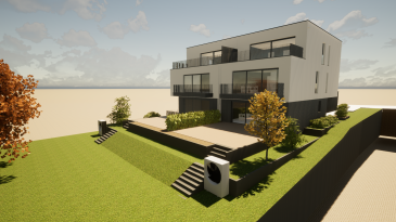 Dans un environnement verdoyant, nous avons le plaisir de vous proposer à la vente dans une magnifique petite résidence en future construction cet appartement 1 chambre à coucher au rez-de-chaussée.

Cet appartement dispose d'une terrasse de 52.95m2 et d'un jardin privatif de 36.73m2 orientés sud-ouest.

Facilité d'accès aux principaux axes autoroutiers.

La localisation de ce nouvel immeuble en fait un lieu idéal pour votre résidence principale.

Tous les prix indiqués s'entendent avec la TVA 3% 
(Sous réserve de l'acceptation de l'Administration de l'enregistrement).

Possibilité d'acquérir en option:
-Un parking sous-sol pour une voiture un prix de 28.000€. 
-Un garage pour deux voitures donnant la possibilité de garer deux voitures supplémentaires à l'arrière pour un prix de 75.000€.