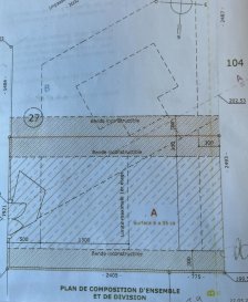 Terrain viabilisé de 6.05 ares idéalement situé hors lotissement  dans le quartier résidentiel de THIONVILLE GUENTRANGE.