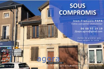 Maison Audun Le Roman 5 pièce(s) 160 m2. Au coeur du village, maison mitoyenne d'une surface d'environ de 160 m²  offrant au rez-de-chaussée un hall d'entrée, une cuisine équipée, un salon, une véranda avec accès jardin, à l'étage, trois chambres, une salle de bain, des combles en partie aménagés, un sous-sol avec une cave, une dépendance, un garage le tout sur un terrain de 6.24 ares. DPE nouvelle version : E et E. Le  montant estimé des dépenses annuelles d'énergie pour un usage standard  entre 2620 € et 3600 € par an. AGENCE AGORA BRIEY 03 82 20 25 26 et PAPA Jean-François 06 08 97 19 19