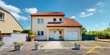 L'agence IMMO LORENA de Pétange a choisi pour vous cette SUPERBE MAISON INDIVIDUELLE à MONT SAINT MARTIN (FR) construite en 2007 et située à 5 minutes de Rodange (LUXEMBOURG)!
Sur un terrain de 3,67 ares, venez découvrir cette très belle maison individuelle de 140 m² construite avec des matériaux de qualité.
Elle se compose de la manière suivante :


â€¨AU REZ-DE-CHAUSSÉE :

- Un hall d'entrée de 3,30 m2 avec une armoire encastrée (1 m2)
- Un Wc séparée de 1,77 m2
- Um Hall de 9,90 m2 amenant à:
- La cuisine équipée de 12,39 m2 ouverte vers le double living de 33,83 m2 donnant accès à la terrasse de 23,76 m2 et au jardin sans vis-à-vis.
- Un grand garage de 22,96 m2

AU PREMIER ETAGE:

- Un Hall de nuit faisant 7,60 m2 amenant à:
- 1ère chambre de 11,98 m2
- 2ème chambre de 16,35 m2
- 3ème chambre de 14,07 m2
- 4ème chambre légèrement mansardée de 21,71 m2 au sol (15,04 m2 habitables)
- Le Wc séparée de 1,62 m2
- Une Salle de bain de 6,13 m2

â€¨La maison vous séduira par ses belles prestations et finitions.
â€¨â€¨

CARACTERISTIQUES DE LA MAISON :
- Matériaux de qualité ,
- Maison lumineuse et ouverte sur un magnifique jardin calme et relaxant, jolis espaces à vivre, grand garage, excellent état général.
- Quartier calme.
- Alarme.
- Chaudière au gaz
- Adoucisseur d'eau

A VOIR ABSOLUMENT

TAXE FONCIERE: 1.500 euros

POSSIBILITE D'ACQUERIR UN TERRAIN DE 3,92 ARES VIS A VIS DE LA MAISON (PRIX SUR DEMANDE)

3% du prix de vente à la charge de la partie venderesse + TVA
Pas de frais pour le futur acquéreur.

Pour tout contact:
Joanna RICKAL: +352 621 36 56 40
Vitor Pires: +352 691 761 110

L'agence Immo Lorena est à votre disposition pour toutes vos recherches ainsi que pour vos transactions LOCATIONS ET VENTES au Luxembourg, en France et en Belgique. .