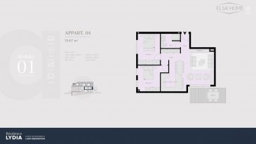 FUTURE RÉSIDENCE LYDIA  

Elsa Home est ravie de vous présenter le projet prestigieux de la Résidence LYDIA, idéalement située à Niederanven, au 14, rue de Munsbach L-6941.

PRÉVISION DE LIVRAISON : 2028

Elsa'Home est ravi de vous présenter un superbe appartement, lot 04, au sein de la résidence LYDIA. Avec ses 79,67m², cet appartement comprend deux chambres à coucher spacieuse et bien agencée. 

En entrant, vous serez accueilli par la pièce de vie principale le grand living, associé à une cuisine à l'américaine. Ces espaces de vie sont inondés de lumière naturelle grâce à de grandes portes-fenêtres, qui s'ouvrent sur un balcon, idéale pour profiter des beaux jours.

Confort et Praticité

Pour ce qui est du stationnement, un espace au sous-sol est inclus dans le prix de vente, ainsi qu'une cave, fournissant un espace de rangement supplémentaire.

Conditions et Avantages Fiscaux

Les prix sont indiqués avec une TVA mixte à 3%, sous réserve d'acceptation de votre dossier par l'administration de l'enregistrement. Cette opportunité d'investissement est à saisir rapidement, car elle pourrait ne pas durer compte tenu de sa localisation stratégique et de la qualité des prestations offertes.

Pour plus d'informations, n'hésitez pas à nous contacter. Nous vous ferons parvenir l'ensemble des documents, plans et photos en haute résolution concernant la résidence.

Pour toutes questions ou demandes d'informations, n'hésitez pas à nous contacter, nous serons toujours à votre service.

Agence ELSA'HOME à votre écoute pour la concrétisation de vos projets en toute confiance.

----------------------------------------------------------------

FUTURE RESIDENCE LYDIA  

Elsa Home is delighted to present the prestigious LYDIA Residence project, ideally located in Niederanven, at 14 Rue de Munsbach L-6941.

DELIVERY DATE: 2028

Elsa'Home is delighted to present a superb apartment, lot 04, within the LYDIA residence. With a surface area of 79.67m², this apartment comprises two spacious and well-appointed bedrooms. 

Upon entering, you will be greeted by the main living area, a large living room with an open-plan kitchen. These living spaces are flooded with natural light thanks to large French windows that open onto a balcony, ideal for enjoying sunny days.

Comfort and Practicality

As for parking, a space in the basement is included in the sale price, as well as a cellar, providing additional storage space.

Conditions and Tax Benefits

Prices are quoted with a mixed VAT rate of 3%, subject to acceptance of your application by the registration authorities. This investment opportunity should be seized quickly, as it may not last long given its strategic location and the quality of the services offered.

For more information, please do not hesitate to contact us. We will send you all the documents, plans and high-resolution photos relating to the residence.

If you have any questions or require further information, please do not hesitate to contact us. We are always at your service.

ELSA'HOME Agency is at your service to help you realise your projects with complete confidence.
