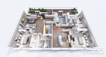 Nouvelle résidence à 4 unités à Nospelt<br>ImmoCasa vous propose en exclusivité une nouvelle résidence de 4 unités au centre de Nospelt<br><br>La résidence comprend 4 appartements de 64.40 à 95m2.<br>2 Parkings intérieurs au prix de 25.000eur. (En supplément)<br>2 Parkings intérieurs au prix de 35.000eur. (En supplément)<br>4 parkings extérieurs au prix de 15.000eur. (En supplément)<br>4 Caves inclues dans le prix de vente. Local vélos/poussettes en commun.<br><br>Ici vous trouvez l\'appartement au premier étage côté droit de 76.30m2 habitables. Vous disposez d\'un hall d\'entrée, living lumineux salle de bains/douche, cuisine séparée/fermée non fournie. Spacieuse terrasse de 26m2, 2 spacieuses chambres à coucher.<br><br>Ce projet est une Rénovation/Modification.<br>Nouvelle électricité. Nouvelle chauffage. Nouvelle Toiture. Nouvelles dalles, etc.<br>Matériaux de haut qualité au choix pour les finissions.<br>Pour plus d\'informations et pour les plans, n\'hésitez pas à nous contacter.<br><br>N?hésitez pas à nous contacter pour vendre votre bien.<br>Nos estimations sont gratuites.<br><br>Nous recherchons en permanence pour la vente et pour la location des appartements, maisons, terrains à bâtir et projets autorisés pour clientèle existante.<br>Achat éventuel par notre société.<br><br><br>