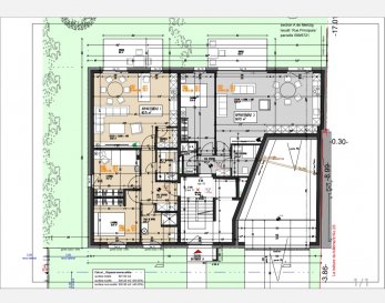 FUTURE CONSTRUCTION  
MERTZIG, superbe village très accueillant et calme, entouré de chemins pour de longues promenades dans la nature. Ce village se situe au Nord du Luxembourg, avec de très bons moyens de transport, autoroute à 8 km par Ettelbruck ou Colmar-Berg.  
Le village propose des écoles, crèches, médecins, maison relais, terrain de foot et hall sportif, restaurants, épicerie et une pharmacie dans le village voisin.  
  
Cette future construction propose 6 APPARTEMENTS allant de 64,11 m2 à 101,10 m2, de 1 à 3 chambres à coucher et tous avec terrasse de 9,00 m2 à 10,12 m2.  
Les deux appartements au rez-de-chaussée, disposent également d'un jardin privatif de 58,80 m2 à 92,08 m2.  
  
Les prix se situent entre 530.000 € et 830.000 €  
  
N'hésitez pas à nous contacter pour plus d'informations.