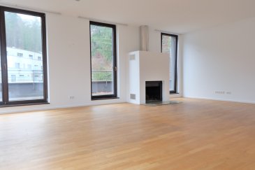 Luxembourg-Mühlenbach, 1, rue de Mühlenbach, dans immeuble de haut standing, proche de la forêt de Bambësch, magnifique penthouse très lumineux, de 131 m2 habitable + 96 m2 de terrasse avec vue à l'arrière sur la forêt. Au dernier étage avec ascenseur, il est composé de : hall d'entrée avec placards, porte sécurisée avec code, grand living avec cheminée au bois, parquet et chauffage au sol, cuisine équipée avec îlot central,( toutes les pièces ont accès à la terrasse), WC indépendant, couloir de nuit, une salle de douche avec branchement pour lave-linge, chambre parentale avec dressing, une salle de bains avec douche, double lavabo, baignoire jacuzzi, WC et bidet, double lavabo, une chambre enfant avec placards intégrés, une cave, un emplacement de parking interne numéro 23 avec prise pour recharge de voiture électrique. Libre le 11 janvier 2027. Loyer de 3.600 euros + 510 euros de charges forfaitaires.  
Contrat de bail de deux ans minimum. Frais d'agence : un mois de loyer + TVA, 50% à charge du locataire, 50% à charge du bailleur  
Contact et visites : Rosalba MAITRE, téléphone : 691 550 189  
email : rosalba@parkagence.lu et Arianna GHITTINO, email : arianna@parkagence.lu