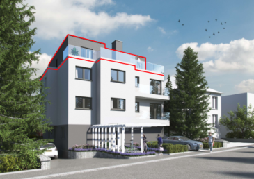 Au calme dans une petite rue, ce lumineux penthouse au 3ème et dernier étage d'un petit immeuble de 6 unités, avec un accès par un ascenseur privé est un bien rare à proximité de la ville de Luxembourg et du Kirchberg avec ses 2 terrasses de 25m² chacune sans vis à vis.


Il se compose d'une entrée de ± 6m²; d'un séjour de ± 34m² avec ses baies vitrées donnant sur une première terrasse de 25m² et une cuisine ouverte; de 2 chambres de ± 14 et 13m² avec un accès sur une des 2 terrasses; d'une salle de bain de ± 6m²; d'une buanderie; d'un WC séparé.


Généralités:


•Immeuble en construction (vente en état de future achèvement) 1er trimestre 2021


•Passeport énergétique A - A


•Emplacement au calme


•Proximité des transports, commerces, écoles et crèches




Prix : € 870.000, - (TVA à 3% compris) - après acceptation de l'administration de l'enregistrement et des domaines. Garage : €30.000 (TVA 3% compris)

 

Contact : Jimmy de Brabant +352 661 167 494 ou jimmy@vanmaurits.lu

