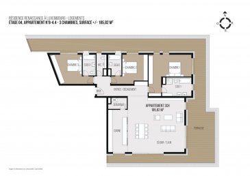 LE PRIX AFFICHE = 3% TVA INCLUS 
INCLUS EMPLACEMENT PARKING
POUR INVESTISSEURS PRIX 17% = 3.424.080.-
INCLUS EMPLACEMENT PARKING

*** PENTHOUSE LIVRABLE AUTOMNE 2024 ***

Le PROJET RENAISSANCE 
vous propose des appartements de haut standing dans une situation exceptionnelle à deux pas du centre Ville de Luxembourg, proche de toutes les
commodités ainsi que des accès autoroutes, desservi par tous les réseaux de transport en commun, notamment du futur tracé ouest du tram.
Le PROJET RENAISSANCE se compose de deux immeubles individuels reliés par un double sous-sol
commun proposant 132 appartements. 
pour tous les types d'acquéreur
allant du STUDIO au PENTHOUSE 
incluant des caves et emplacements.
Un des points fort du PROJET RENAISSANCE est certainement sa conception de type SMARTBUILDING. 
qui vous offre entre autres un système de domotique intelligent ainsi qu-un  système de « Packstation » connecté notifiant de l'arrivée de vos colis et vous permettant d'en déposer pour envoi.
Dans le cadre du PAP, en coordination avec le service des parcs de la Ville, un concept paysager pour le site a été élaboré.,qui intègrede de façon harmonieuse l'ensemble résidentiel dans son environnement naturel.