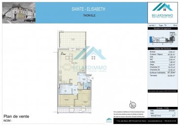 Belardimmo vous propose en plein centre de Thionville dans l'ancienne clinique Sainte-Elisabeth- avenue Georges Clémenceau/rue de Villars à THIONVILLE.

Un programme neuf d'appartements de belle taille de 30 m² à 300 m² répartis sur quatre entrées.

Un immeuble de caractère, entièrement réhabilité, en hypercentre.

Un emplacement exceptionnel face à la principale artère commerçante du centre-ville. Commerces, bureaux, gare, cinéma, théâtre... Vous pouvez laisser votre voiture dans le parking privé de la résidence et tout faire à pied ou à vélo.

Le charme de l'ancien avec le confort du neuf.
En choisissant d'habiter ce beau bâtiment construit en 1908 ou l'immeuble neuf qui le prolonge, c'est l'assurance de vivre dans un lieu atypique. Le cachet historique des vieilles pierres préservé.
Des prestations de haut standing
Une architecture d'exception à Thionville cœur de ville
Un parking réservé à la résidence
Structure neuve
Des façades préservées
Bien-être et confort moderne
Un intérieur très haut de gamme

Spécial investisseur

Unique à Thionville : éligible Loi DE NORMANDIE = réduction d'impôts
Déduisez de vos impôts jusqu'à 21 % du prix de votre appartement*.
S'agissant de travaux de rénovation dans une commune en zone labellisée ORT (Opération de revitalisation des territoires), ce projet est éligible loi De Normandie.

Ce label vous garantit que tous les professionnels intervenants sont certifiés RGE (reconnu garant pour l'environnement).
*Réduction d'impôts (12,18 ou 21%) conditionnée à la mise en location de l'appartement pendant 6,9 ou 12 ans au minimum, à destination de résidence principale, en respectant des plafonds de loyer et de ressources du locataire, voir détails en agence.

Pour plus d'informations contacter Monsieur Kempf David au 00 352 621 631 841 ou par mail david.kempf16@gmail.com

Plus qu'une quarantaine d'appartements disponibles ( voir nos annonce T1/T2/T3/T4) n'hésitez pas! Idéal pour investissement locatif ou résidence principale !