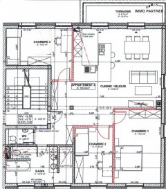 IMMOPARTNER Luxembourg, votre expert en immobilier à Luxembourg vous propose en location un bel appartement à Boevange (Clervaux).
Cet appartement, actuellement encore en construction sera disponible à partir du 1ier Août 2018. Il se situe dans une petite résidence de 5 appartements dans le centre du petit village de Boevange près de Clervaux.
Sur une surface de 105 m2 au premier étage vous disposez d'u grand séjour avec cuisine ouverte, de trois chambres à coucher, une salle de bains et une toilette séparée.
Le séjour donne accès à un grand terrassé situé à l'arrière de la résidence
Vous disposez aussi d'un emplacement à l'intérieur comme à l'extérieur et une cave privé.
Pour des renseignements supplémentaires veuillez contacter Ronald Schaaphok au 621-285 235 ou par mail bettembourg@immopartner.lu
***
IMMOPARTNER Luxembourg, your real estate expert in Luxembourg proudly offers for rent a nice brand new apartment in Boevange (Clervaux).

This apartment, currently still under construction will be available as from 1st August 2018. 
It is located in a small residence of 5 apartments in the center of the small village of Boevange near Clervaux.

On total surface of 105 m2, located on the first floor you have a large living room with open kitchen, three bedrooms, a bathroom and a separate toilet. 
The living room gives access to a large terrace located at the back of the building.

You also have a parking lot inside and another one outside as well as a private cellar.

For further information please contact Ronald Schaaphok at 621-285 235 or by email bettembourg@immopartner.lu		

Ref agence :1391451