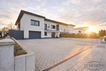 Soleuvre

Située dans une impasse résidentielle paisible, cette villa jumelée de standing représente une opportunité rare d'acquérir une résidence moderne, lumineuse et parfaitement entretenue. Implantée sur un terrain de 1 000 m² (10 ares), cette propriété allie harmonieusement espace, confort contemporain et environnement verdoyant, dans un cadre calme, sécurisé et sans vis-à-vis.

Conçue sur deux niveaux en R+1, cette villa a été pensée pour optimiser votre confort au quotidien. La répartition des pièces, répartie sur ces deux étages, évite les escaliers interminables tout en offrant des espaces lumineux, spacieux et fonctionnels.

Au rez-de-chaussée, un hall d'entrée accueillant mène à une cuisine équipée avec cheminée à bois, idéale pour recevoir famille, amis ou invités. La cuisine, agrémentée d'une cheminée chaleureuse, crée un espace convivial, propice aux moments de partage, avec un accès direct à l'extérieur pour profiter pleinement des belles journées. Ce niveau comprend également deux chambres avec salle d'eau attenante, dont l'une bénéficie d'un accès à la terrasse ensoleillée, parfaite pour profiter du soleil dès le matin.

À l'étage, climatisé, se trouve un séjour spacieux et lumineux, ouvert sur une seconde cuisine équipée, offrant un espace de vie convivial, idéal pour la détente ou la réception. Il comprend également deux autres chambres, dont une avec dressing, et leurs propres salles d'eau, assurant intimité et confort. Une chambre dispose d'un balcon avec une vue imprenable, idéale pour profiter du paysage. Un espace supplémentaire, avec une cuisine ouverte donnant sur une terrasse, permet de profiter pleinement des repas en extérieur ou des moments de détente en famille.

Bordée à l'avant par une zone verte protégée, cette villa bénéficie d'un environnement calme, sans vis-à-vis, au sein d'une impasse résidentielle. Son jardin privé, paysager et entretenu, s'étend sur 10 ares et comprend deux terrasses aménagées, idéales pour profiter du soleil, organiser des repas en extérieur ou recevoir famille et amis. Un espace barbecue maçonné vient compléter cet environnement convivial. Pour les amateurs de jardinage ou de culture en plein air, le grand jardin offre de nombreuses possibilités pour cultiver fruits, légumes ou fleurs, permettant de profiter pleinement de la nature et du plein air.

Idéalement situé entre les zones résidentielles et les pôles d'affaires, ce secteur offre un emplacement stratégique ainsi qu'un environnement de vie moderne. Parfaitement adapté aux familles, le quartier dispose d'installations de qualité à proximité immédiate, telles que la crèche Zolwer Knäppercher et des établissements scolaires locaux.

Toutes les commodités essentielles (Eis Epicerie, Zolwereck, Colruyt) sont accessibles en quelques minutes, à pied ou en voiture. Profitez également d'une excellente connexion aux transports en commun et d'une proximité directe avec le pôle dynamique de Belval.

Pour toute question ou demande d'informations, n'hésitez pas à nous contacter, nous serons toujours à votre service.

Agence ELSA'HOME, à votre écoute pour la concrétisation de vos projets en toute confiance.

------------------------------------------------------------------------

Soleuvre
Located in a peaceful residential cul-de-sac, this high-quality semi-detached villa offers a rare opportunity to acquire a modern, bright, and impeccably maintained home. Situated on a 1,000 m² plot (10 ares), this property harmoniously combines spaciousness, contemporary comfort, and a lush green environment within a quiet, secure, and no-vis-à-vis setting.
Designed over two levels (R+1), this villa has been thoughtfully planned to optimize everyday comfort. The layout of the rooms across these two floors avoids endless stairs while providing bright, spacious, and functional living spaces.
On the ground floor, a welcoming entrance hall leads to an equipped kitchen with a wood-burning fireplace, ideal for hosting family, friends, or guests. The kitchen, enhanced by a cozy fireplace, creates a convivial space perfect for shared moments, with direct access to the outside to fully enjoy sunny days. This level also features two bedrooms with adjoining bathrooms, one of which has access to the sunny terrace, perfect for enjoying the sunshine from the morning.
Upstairs, air-conditioned, is a spacious and bright living room, open to a second fully equipped kitchen, creating a friendly living area ideal for relaxing or entertaining. It also includes two additional bedrooms, one with a walk-in closet, and their own bathrooms, ensuring privacy and comfort. One bedroom has a balcony with breathtaking views, perfect for enjoying the scenery. An additional space with an open kitchen leading to a terrace allows for outdoor dining or family relaxation.
At the front, the property is bordered by a protected green zone, offering a calm environment without vis-à-vis within a residential cul-de-sac. The private, landscaped, and well-maintained garden extends over 10 ares and features two equipped terraces, ideal for enjoying the sun, outdoor dining, or hosting family and friends. A built-in brick barbecue completes this convivial setting. For gardening enthusiasts or those interested in outdoor cultivation, the large garden offers numerous possibilities for growing fruits, vegetables, or flowers, allowing you to fully enjoy nature and the outdoors.

Ideally located between residential areas and business hubs, this sector offers a strategic location and a modern living environment. Perfectly suited to families, the neighbourhood has high-quality facilities in the immediate vicinity, such as the Zolwer Knäppercher nursery and local schools.

All essential amenities (Eis Epicerie, Zolwereck, Colruyt) are just a few minutes away, either on foot or by car. You can also enjoy excellent public transport links and direct proximity to the dynamic Belval hub.

If you have any questions or require further information, please do not hesitate to contact us. We are always at your service.

ELSA'HOME Agency is here to help you realise your projects with complete confidence.