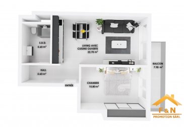 ** APPARTEMENT 1 CHAMBRE À VENDRE ** 

-- FR – 

** RÉSIDENCE « NEW FAUBOURG » ** 

Cette belle résidence à Kayl en nouvelle construction offrira 5 unités reparties sur 3 étages. Le projet répond à la fois aux hautes exigences d’architecture moderne et fonctionnelle ainsi qu’aux critères énergétiques actuels. 

Classe énergétique: A 
Classe d’isolation: A 
Classe de performance environnementale: A 

Kayl se situe à environ 5 minutes d’Esch-sur-Alzette, à 10 minutes de Belval et à 20 minutes du Luxembourg Centre-Ville. La gare est à seulement 4 minutes à pied de l’immeuble. 

Situation: Centre du Kayl 
Transport publics: Arrêt de bus à moins de 5min / Gare d’environ 4min à pied 
Accès autoroute A3/A13 à moins de 3min 
Disponibilité: 09/2023

** APPARTEMENT ** 

Cet appartement luxueux situé au premier étage offre une surface total de 57.71m2, dont une surface habitable de 49.73m2, avec un balcon de +/-7.98m2. 

Il est composé d’un hall d’entrée, d’un séjour avec une cuisine ouverte, une chambre, d’une salle de bains avec douche italienne. Ce bien est complété par un balcon accessible depuis le living. Une cave privative est incluse dans le prix de vente. 

Emplacement de parking intérieur en supplément au prix de 30’000€.

Les prix indiqués comprennent la TVA à 3% (sous réserve d'acceptation par l'administration de l'enregistrement). 

Pour tout complément d'information, contactez-nous au 
tél.: +352 621 139 988, 
ou par mail: info@fn-promotion.lu

Réf agence : RDFB-01-014 


-- DE – 
** RESIDENZ „NEW FAUBOURG“ ** 

Dieser Neubau einer Residenz in Kayl bietet 5 Einheiten auf vier Etagen. 
Das Projekt erfüllt sowohl die hohen Anforderungen moderner und funktionaler Architektur als auch die aktuell höchsten Energiekriterien. 

Energieklasse: A 
Isolationsklasse: A 
Umweltleistungsklasse: A 

Kayl liegt etwa 5 Minuten von Esch-sur-Alzette, 10 Minuten von Belval und 20 Minuten von Luxemburg «Centre-Ville» entfernt. 

Lage: Kayl Zentrum 
Öffentliche Verkehrsmittel: Bushaltestelle weniger als 5 Gehminuten / Bahnhof ca. 4 Gehminuten 
Autobahnanbindung: A3 / A13 sind 3 min entfernt. 
Verfügbarkeit: 09/2023

** WOHNUNG ** 

Diese luxuriöse Wohnung liegt auf dem 1. Stockwerk und bietet eine Gesamtfläche von 57.71m2, unterteilt in einer reinen Wohnfläche von +/-49.73m2, sowie auch einem Balkon von +/-7.98m2. 

Die Wohnung setzt sich folgend zusammen: aus einem großen Wohnzimmer mit offener Küche, eine Eingangshalle, ein Schlafzimmer, sowie auch ein Badezimmer. Durch einen Balkon wird die Wohnung vervollständigt. Ein privater Keller ist im Verkaufspreis mit enthalten. 

Garagenstellplatz kostet weitere 30’000€.

Die angegebenen Preise enthalten 3% Mehrwertsteuer (vorbehaltlich der Annahme durch die Registrierungsverwaltung). 

Für weitere Informationen kontaktieren Sie uns telefonisch unter +352 621 139 988 oder per E-Mail unter info@fn-promotion.lu 

Referenz : RDFB-01-014
