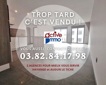 Appartement Aumetz 4 pièce(s) 95 m². IDÉAL FRONTALIER ! <br/><br/>A proximité du Luxembourg (Esch-Belval, Rumelange, Dudelange) ; devenez propriétaire sur la commune d\'Aumetz profitant de tous les commerces de premières nécessités (boulangerie, supermarché, pharmacie, banque, ...), des écoles (maternelle, primaire, collège) mais aussi d\'une facilité de déplacement avec les transports en commun et de l\'accès à l\'A30 et A31.<br/><br/>Au sein d\'une résidence récente (2019) de 6 appartements, devenez propriétaire de ce spacieux F4 de 95m² au 2ème et dernier étage.<br/><br/>L\'appartement se compose d\'une entrée donnant sur une pièce de vie spacieuse et lumineuse avec cuisine équipée et aménagée et un balcon filant offrant un premier extérieur au logement.<br/>Vous apprécierez  les 3 chambres, la 1ère de plus de 10m², la seconde de 14m² et la 3ème de prés de 16,5m² profitant d\'une terrasse privative de plus de 10m² avec une vue dégagée, offrant le 2ème espace extérieur plus intimiste ou vous pourrez installer un salon de jardin afin de profiter d\'un coin cosy.<br/>Vous disposerez d\'une spacieuse salle d\'eau équipée d\'une douche italienne, d\'une double vasque et d\'un espace buanderie ainsi qu\'un wc indépendant. <br/><br/>En complément, 1 ou 2 places de parking en souterrain (accès sécurisé) de disponible.<br/><br/>Garantie décennale<br/>Chauffage sol au Gaz<br/>Double Vitrage avec volets électriques<br/>Syndic professionnel<br/>Charges mensuelles d\'environ 115€/mois comprenant avance sur eau froide, électricité et entretien des communs et extérieurs, assurance bâtiment, frais de syndic<br/>Résidence occupée par des propriétaires<br/><br/>A NE PAS MANQUER<br/><br/>Frais d\'agence à charge vendeur<br/>Votre conseiller Immobilier : Marie PETITFRERE <br/>Copropriété de 19 lots (Pas de procédure en cours).<br/>Charges annuelles : 1000.00 euros.