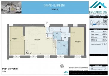 Belardimmo vous propose en plein centre de Thionville dans l'ancienne clinique Sainte-Elisabeth- avenue Georges Clémenceau/rue de Villars à THIONVILLE.

Un programme neuf d'appartements de belle taille de 30 m² à 300 m² répartis sur quatre entrées.

Un immeuble de caractère, entièrement réhabilité, en hypercentre.

Un emplacement exceptionnel face à la principale artère commerçante du centre-ville. Commerces, bureaux, gare, cinéma, théâtre... Vous pouvez laisser votre voiture dans le parking privé de la résidence et tout faire à pied ou à vélo.

Le charme de l'ancien avec le confort du neuf.
En choisissant d'habiter ce beau bâtiment construit en 1908 ou l'immeuble neuf qui le prolonge, c'est l'assurance de vivre dans un lieu atypique. Le cachet historique des vieilles pierres préservé.
Des prestations de haut standing
Une architecture d'exception à Thionville cœur de ville
Un parking réservé à la résidence
Structure neuve
Des façades préservées
Bien-être et confort moderne
Un intérieur très haut de gamme

Spécial investisseur

Unique à Thionville : éligible Loi DE NORMANDIE = réduction d'impôts
Déduisez de vos impôts jusqu'à 21 % du prix de votre appartement*.
S'agissant de travaux de rénovation dans une commune en zone labellisée ORT (Opération de revitalisation des territoires), ce projet est éligible loi De Normandie.

Ce label vous garantit que tous les professionnels intervenants sont certifiés RGE (reconnu garant pour l'environnement).
*Réduction d'impôts (12,18 ou 21%) conditionnée à la mise en location de l'appartement pendant 6,9 ou 12 ans au minimum, à destination de résidence principale, en respectant des plafonds de loyer et de ressources du locataire, voir détails en agence.

Pour plus d'informations contacter Monsieur Kempf David au 00 352 621 631 841 ou par mail david.kempf16@gmail.com

Plus qu'une quarantaine d'appartements disponibles ( voir nos annonce T1/T2/T3/T4) n'hésitez pas! Idéal pour investissement locatif ou résidence principale !