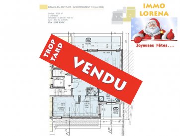 Votre agence IMMO LORENA de Pétange vous propose dans une résidence contemporaine en future construction de 13 unités sur 4 niveaux située à Rodange, 45 chemin de Brouck 1 appartement de 91.28 m2 au TROISIEME ET DERNIER ETAGE avec ascenseur décomposé de la façon suivante:

- Hall d'entrée de 11,44 m2
- Salle de bain de 8,31 m2 - Un WC sépare de 2,11 m2 
- Cuisine ouverte et salon de 42,14 m2 donnant accès à la terrasse de 18,29 m2.
- Une première chambre de 12,21 m2, une deuxième chambre de 13,12 m2 donnant accès à la terrasse de 7,55 m2.
- Une cave privative, un emplacement pour lave-linge et sèche-linge au sous sol.
Possibilité d'acquérir un emplacement intérieur (25.000 €) ou un garage fermé intérieur (35.000€).

Cette résidence de performance énergétique AB construite selon les règles de l'art associe une qualité de haut standing à une construction traditionnelle luxembourgeoise, châssis en PVC triple vitrage, ventilation double flux, chauffage au sol, video - parlophone, système domotique, etc... Avec des pièces de vie aux beaux volumes et lumineuses grâce à de belles baies vitrées.

Ces biens constituent entres autre de par leur situation, un excellent investissement.
Le prix comprend les garanties biennales et décennales et une TVA à 3%.
Livraison prévue septembre 2021.

3% du prix de vente à la charge de la partie venderesse + 17% TVA
Pas de frais pour le futur acquéreur

Pour tout contact:
Joanna RICKAL: 621 36 56 40 
Vitor Pires: 691 761 110 
Kevin Dos Santos: 691 318 013


L'agence ImmoLorena est à votre disposition pour toutes vos recherches ainsi que pour vos transactions LOCATIONS ET VENTES au Luxembourg, en France et en Belgique. Nous sommes également ouverts les samedis de 10h à 19h sans interruption.
Demander plus d’informations