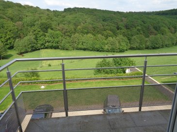 Agréable appartement à louer au 2ème étage, situé dans une résidence à Petit-Nobressart, commune d'Ell.

L'appartement de 58m² se compose de:
- hall d'entrée
- beau séjour / salle à manger avec coin cuisine équipée, sortie sur balcon de 4,32m² avec très belle vue 
- 1 chambre à coucher
- salle de douche, lavabo, wc
- 1 emplacement double
- cave
- buanderie commune.