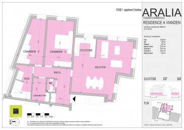 L\'agence immobilière Christine SIMON, vous présente en exclusivité cette nouvelle Résidence ARALIA qui sera implantée sur un terrain dans la Commune de VIANDEN, 95 GRAND-RUE.<br>Début de construction 2020 livraison 2022.<br>Passeport énergétique A-A<br>Construction matériaux haut de gamme.<br><br>Appartement de deux chambres à coucher 90.63 m2,<br>Il se compose comme suit:<br>Hall d\'entrée, wc séparé, séjour, cuisine ouverte, 2 chambres à coucher, salle de bain, débarras.<br>Une cave privative, local technique, local poubelle communs.<br><br>Pour de plus amples renseignements, un rendez-vous ou le cahier de charges et les plans, contactez l\'agence au numéro 265300301 ou 621 189 059 ou info@christinesimon.lu<br>
