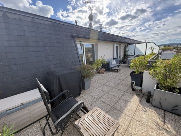 Aux portes du centre-ville de Thionville, à proximité immédiate des commerces et des écoles, découvrez ce superbe appartement familial en dernier étage, au sein d'une copropriété de haut standing, sécurisée et parfaitement entretenue.   
Vous serez immédiatement séduit par ses volumes généreux, sa luminosité et le charme qui s'en dégage.  
Cet attique de plus de 131 m² habitables bénéficie d'une terrasse de plus de 33 m² qui prolonge naturellement l'espace de vie, offrant un cadre idéal pour recevoir en extérieur.  

L'appartement est composé d'un hall d'entrée avec placard, une cuisine équipée lumineuse de plus de 17m2 donnant sur la terrasse, un salon séjour avec baie vitrée donnant sur terrasse avec parquet massif au sol de plus de 45 m2 disposant d'un vaste espace de réception.  
Une laverie et un wc séparé suspendu avec lave mains complète la partie jour.  

La partie nuit est composée de 3 belles chambres entre 12 et 14 m2 dont une avec placard, une salle de bains, avec wc et meubles de salles de bains optimisant l'espace de rangement, une salle de douche. Un placard est également présent dans le dégagement.  

La résidence est sécurisée, dispose d'un portail et portillon avec système de visiophonie et vidéosurveillance.  

Un parking extérieur, un box en sous sol et une cave de 3,5 m2 complète le bien.  

Un bien rare, à découvrir sans tarder.  
https://www.youtube.com/shorts/vFVqP80fb0A

Montant estimé des dépenses annuelles d'énergie pour un usage standard : entre 1370 et 1890 par an indexées aux années 2021, 2022 et 2023 (abonnements compris)  

Les informations sur les risques auxquels ce bien est exposé sont disponibles sur le site Géorisques : www.georisques.gouv.fr  

Pas de procédures en cours sur le bien ou le syndicat des copropriétaires