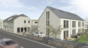 
La surface habitable de 99 m² est répartie, au rez-de- chaussée, en hall d'entrée avec débarras, wc d'invités, une salle technique de 12 m². Vous trouvez également une salle de douche de 4 m², une chambre de 13 m² et une deuxième chambre de 17 m² donnant sur une terrasse de 7 m² et un beau jardin de 50 m².
Le 1er étage vous accueille avec un séjour et une cuisine ouverte de 37 m² qui donnent sur une grande terrasse de 18 m².
Au deuxième étage vous trouvez une réserve de 2 m², une suite parentale de 20 m² avec une salle de douche de 6 m².
Deux emplacements pour voitures complètent l'offre.

