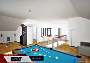 Jean-Marc Estgen et RE/MAX SELECT, spécialistes de l'immobilier à Bridel, vous proposent en exclusivité cette très belle Villa libre des 4 côtés d'une surface totale de ± 400m² dont ± 220m² habitables, construite sur un terrain de 7,5 ares et située dans une rue très calme.

Voici comment elle se compose:

Au RDCH

- Une belle et grande entrée 
- Un grand Living très lumineux avec coin repas et coin cheminée
- Une grande cuisine entièrement équipée donnant accès vers le jardin
- Deux grandes chambres séparées par une salle de bains avec double vasque avec accès à la terrasse et au jardin
- 2 WC séparés

Au 1er étage:

- 2 grandes chambres dont une avec un point d'eau
- WC séparé
- Salle de douche
- Grandes combles qui restent à aménager mais utilisées aujourd'hui comme grenier.

Au sous-sol:

- Très grand garage pour 3 voitures
- Grande buanderie avec Stockage pour le Pellets
- Une belle cave à vin avec sol en terre pour une température optimale avec coin dégustation
- Une pièce servant aujourd'hui de bureau
- Une chaufferie
- Entrée de garage chauffée pour un accès sécurisé en hiver

Cette grande Villa idéalement située proche de toutes les commodités à tout pour vous séduire. Grâce à son chauffage au Pellets elle est très économique et écologique.
Parfaite pour une famille nombreuse grâce à ses beaux volumes.

À saisir...