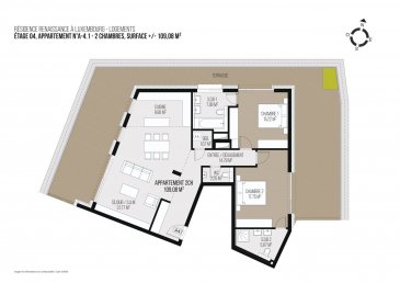 LE PRIX AFFICHE = 3% TVA INCLUS 
INCLUS EMPLACEMENT PARKING
POUR INVESTISSEURS PRIX 17% = 2.144.149.-€
INCLUS EMPLACEMENT PARKING

*** PENTHOUSE LIVRABLE AUTOMNE 2024 ***

Le PROJET RENAISSANCE 
vous propose des appartements de haut standing dans une situation exceptionnelle à deux pas du centre Ville de Luxembourg, proche de toutes les
commodités ainsi que des accès autoroutes, desservi par tous les réseaux de transport en commun, notamment du futur tracé ouest du tram.
Le PROJET RENAISSANCE se compose de deux immeubles individuels reliés par un double sous-sol
commun proposant 132 appartements. 
pour tous les types d'acquéreur
allant du STUDIO au PENTHOUSE 
incluant des caves et emplacements.
Un des points fort du PROJET RENAISSANCE est certainement sa conception de type SMARTBUILDING. 
qui vous offre entre autres un système de domotique intelligent ainsi qu-un  système de « Packstation » connecté notifiant de l'arrivée de vos colis et vous permettant d'en déposer pour envoi.
Dans le cadre du PAP, en coordination avec le service des parcs de la Ville, un concept paysager pour le site a été élaboré.,qui intègrede de façon harmonieuse l'ensemble résidentiel dans son environnement naturel.