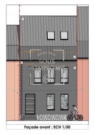 NOUVELLE CONSTRUCTION ou RÉNOVATION COMPLÈTE
 
Manso Immo vous propose en exclusivité à la vente un terrain de 3.13 ares (actuellement maison à démolir)  sans contrat de construction avec projet accordé pour une maison unifamiliale. Situé dans une rue calme et proche de toutes commodités (transport en commun, écoles, lycée ainsi que de l’hôpital d’Ettelbruck). L’aménagement intérieur peut être modifié en accord avec l’architecte. Elle se compose comme suit :
 
Rdch : Hall 2.55 m2 – Séjour 26.88m2 – Cuisine 20.29 m2 – Terrasse 18.33 m2 - Jardin
1er étage : Hall 11.24 m2 – 1 Chambre 11.33 m2 – Wc 2.33 m2 – SDB 5.88m2 – Buanderie 4.64m2 – 1 Chambre 10.23 m2 – Dressing 4.96 m2
Combles : SDB 8.56 m2 – 1 Chambre 14.84 m2 – Dressing 5.88 m2 – Bureau 4.14 m2 – Terrasse 12.62 m2
 
Cave : Chaufferie 8.43 m2 – Cave 15.11 m2 – Local Technique 4.8 m2
 
Terrasse et jardin.
Toutes les indications sont basées exclusivement sur les informations mises à notre disposition par nos clients. Nous n’assumons aucune garantie quant à l’exactitude et l’actualité de ces indications. Les prix affichés s'entendent frais d'agence inclus de 3% + 17%TVA. Les honoraires d'agence sont à charge des vendeurs.
