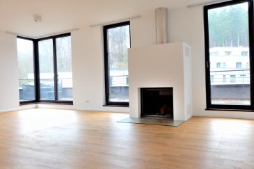 Luxembourg-Mühlenbach, 1, rue de Mühlenbach, dans immeuble de haut standing, proche de la forêt de Bambësch, magnifique penthouse très lumineux, de 131 m2 habitable + 96 m2 de terrasse avec vue à l'arrière sur la foret. Au dernier étage avec ascenseur, il est composé de : hall d'entrée avec placards, porte sécurisée avec code, grand living avec cheminée au bois, parquet et chauffage au sol, cuisine équipée avec îlot central,( toutes les pièces ont accès à la terrasse), WC indépendant, couloir de nuit, une salle de douche avec branchement pour lave-linge, chambre parentale avec dressing, une salle de bains avec douche, double lavabo, baignoire jacuzzi, WC et bidet, double lavabo, une chambre enfant avec placards intégrés, une cave, un emplacement de parking interne numéro 23 avec prise pour recharge de voiture électrique. Libre le 11 janvier 2027. Loyer de 3.915 euros + 510 euros de charges forfaitaires. 
Contrat de bail de deux ans minimum. Frais d'agence : un mois de loyer + TVA, 50% à charge du locataire, 50% à charge du bailleur
Contact et visites : Rosalba MAITRE, téléphone : 691 550 189
email : rosalba@parkagence.lu et Arianna GHITTINO, email : arianna@parkagence.lu