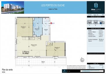 BELARDIMMO vous propose à la vente un appartement neuf avec 2 chambres à coucher à Audun-Le-Tiche, commune située à 5 minutes de la frontière <br><br>Cet appartement fait partie du programme appelé \