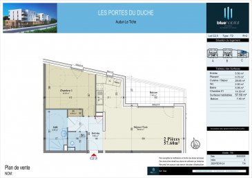 BELARDIMMO vous propose à la vente un appartement neuf avec 1 chambre à coucher à Audun-Le-Tiche, commune située à 5 minutes de la frontière <br><br>Cet appartement fait partie du programme appelé \