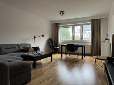 Situated in Limpertsberg, on the 1st floor (100, av. de la Faïencerie), this furnished, renovated apartment has a living area of ± 56 m². It comprises the following:

On the 1st floor, the entrance hall of ± 5 m² leads to a kitchen of ± 6 m², a living room of ± 26 m², a bedroom of ± 13 m², and a bathroom of ± 5 m².

In the basement, a private cellar of ± 3 m² completes the offer.

- Rent: 2200 €/month;
- Charges: 200 € (Electricity and internet not included);
- Security deposit: 2 months' rent;
- Available immediately;
- Lease contract: minimum 1 year;
- Agency fees: 1/2 month's rent + VAT;