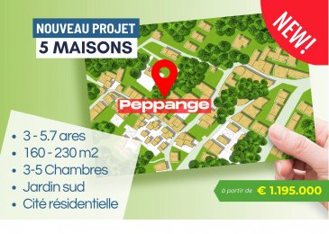 Exclusivement chez ACTIVE INVEST

Maison neuve haut standing à Peppange

Découvrez cette magnifique maison unifamiliale, aux finitions haut de gamme, située dans un quartier résidentiel calme et prisé de Peppange (commune de Roeser).

Ce nouveau projet comprend une maison isolée, deux maisons jumelées et deux maisons en bande.

Offrant des volumes généreux, une architecture moderne et un excellent confort de vie, cette propriété se déploie sur trois niveaux avec terrasses, double garage et beaucoup d'espace de vie.

Agencement de la maison :

RDC
 Garage
 Cuisine ouverte ou fermée
 Salle à manger lumineuse
 Séjour spacieux avec accès terrasse
 WC séparé
 Débarras
 Grande terrasse
 Jardin (orientation SUD)

Étage 1
 Suite parentale avec dressing et salle de bain privative
 Deux ou trois autres chambres
 Salle de bain

Étage 2
 Deux ou trois autres chambres
 Salle de bain
 Local technique

Nous pouvons adapter la maison selon vos besoins : plus de chambres à coucher ou plus d'espace commun (living, etc.). La maison peut comporter 2 ou 3 étages (selon vos besoins).

Nous sommes très forts dans l'individualisation du projet selon les désirs et souhaits de notre clientèle (adaptation des plans).

Un logement intégré constitue une possibilité supplémentaire (option).
________________________________________

Spécificités techniques :
 Chauffage au sol
 Ventilation double flux
 Pompe à chaleur
 Châssis PVC triple vitrage
 Stores électriques
 Finitions haut de gamme
 Double emplacement intérieur
 Belle hauteur sous plafond de 2,80 m
 Ascenseur possible (option)

Classe énergétique : A

Disponibilité : 2027

________________________________________
Localisation idéale :

 Située dans un quartier calme et verdoyant à Peppange

 Proche des commerces, écoles, crèches, transports en commun et de nombreux restaurants

 À deux pas de la forêt, du parcours sportif et de toutes commodités

 Accès rapide vers Luxembourg-Ville, Cloche d'Or, Bettembourg et le sud du pays

 À quelques minutes de la gare de Bettembourg ou de Roeser (trains + bus / ligne directe toute la journée vers Luxembourg-Ville et le reste du pays)

 Excellent accès aux grands axes de circulation

Cette maison est le bien idéal pour les amateurs de tranquillité, tout en bénéficiant d'un environnement moderne, à deux pas de la forêt, du parcours sportif, bien entretenu et proche de toutes commodités. La maison est située dans un quartier résidentiel paisible, à proximité immédiate d'une crèche et à quelques minutes de l'école fondamentale, de la piscine intercommunale, de nombreux commerces ainsi que des principaux axes autoroutiers.

Environnement : quartier résidentiel dans le charmant village de Peppange

Écoles : crèches à Roeser, Berchem, Bettembourg,  école fondamentale à Berchem, lycées de la ville de Luxembourg (site du Geesseknäppchen, LMRL, ISL, AML, École internationale Gaston Thorn, Athénée, European School à Cloche d'Or, Mondorf-les-Bains, Schifflange, etc.)

Peppange offre un environnement de vie privilégié, idéal pour les amateurs recherchant le calme tout en restant connectés au centre économique du pays.

Plans disponibles sur demande (modifiables selon la disposition recherchée par l'acquéreur)

Contactez-nous dès maintenant pour une visite :
info@active-invest.lu
+352 621 323 867

 Nous construisons avec des entreprises solvables !

 Pas de risque de retard !

 Nous garantissons l'achèvement de la construction !

 Nombreux achèvements ces dernières années !

 Nous pouvons visiter ensemble nos projets réalisés et en cours de réalisation !

 28 unités vendues en VEFA (Vente en l'État Futur d'Achèvement), entre 2024 et 2025, avec livraisons en cours selon les dates convenues avec les acquéreurs

Garantie :

Garanties biennale et décennale assurées par Le Foyer Assurances

Suivi du chantier par un bureau de contrôle agréé et un bureau d'ingénieur indépendant

À propos d'Active Invest :

Active Invest est un promoteur immobilier basé au Luxembourg, reconnu pour son engagement envers la qualité, la personnalisation des projets selon les souhaits des acquéreurs, le respect des délais et la réalisation de projets à taille humaine.

Schwätze Lëtzebuergesch : All Informatioune kennt dir gären och op Lëtzebuergesch kréien !

Spreche Deutsch : Alle Informationen können Sie gerne auch auf Deutsch bekommen!

Speak English : We can provide you all the information in English!

À ce stade du projet, les futurs acquéreurs ont encore la possibilité de personnaliser les aménagements intérieurs ainsi que le choix des matériaux et des finitions. Revêtements de sol, équipements sanitaires, portes intérieures et finitions peuvent être sélectionnés afin de créer un intérieur qui correspond pleinement à votre style de vie, tout en bénéficiant d'un cahier des charges qualitatif.
