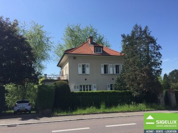 A LOUER : Magnifique maison avec grand jardin de rêve et vue imprenable sis à 158, route de Luxembourg L-7374 Bofferdange. La maison de charme a une surface habitable de 202,75 m2 et dispose de 6 chambres à coucher et une grande garderobe. L'entrée unique avec un chemin en pavé qui donne accés à une magnifique terrasse avec un grand jardin arboré et fleurie. La maison dispose entre autre d'une belle véranda et un balcon.
----------------------
SURFACES :
Rez-de-chaussée :
- Hall d'Entrée - 15 m2 (Carrelage)
- Débarras - 3 m2 (Carrelage)
- WC séparé - 2 m2 (Carrelage)
- Living + Séjour avec accés véranda - 35 m2 (Parquet)
- Nouvelle Cuisine équipée avec accés balcon - 15,50 m2 (Parquet)

1ier étage :
- Cage escalier avec Hall de nuit - 11,55 m2 (Parquet)
- Chambre 1 - 19,80 m2 (Parquet)
- Chambre 2 - 13 m2 (Parquet)
- Chambre 3 - 9,65 m2 (Parquet)
- Chambre 4 - 7,15 m2 (Parquet)
- Salle de bains - 11,55 m2 (Parquet)
- WC séparé - 1,65 m2 (Parquet)

2ième étage :
- Cage escalier avec Hall de nuit - 12 m2 (Parquet)
- Salle de douche - 11,10 m2 (Parquet)
- Chambre 1 - 8,80 m2 (Parquet)
- Chambre 2 - 5,5 m2 (Parquet)
- Garderobe - 17 m2 (Parquet)
- Débarras - 4 m2 (Parquet)

Sous-sol :
- Garage : - 23 m2 
- Chaufferie + Buanderie - 11 m2
- Cave 1 : - 13,75 m2
- Cave 2 : - 9,20 m2
- Cave 3 : - 8 m2
- Cave 4 : - 7,75 m2
- Cave à vin : - 1,65 m2

----------------------
LES +
- Nouvelle cuisine
- Nouvelle salle de douche
- Nouvelle peinture
- Vue imprenable
- Grande terrasse avec un magnifique jardin arboré et fleurie
- Véranda et balcon
- Garage pour 1 voiture et plusieurs emplacements à l'extérieur
- Disponible: 01.08.2018
-----------------------

Pour plus de renseignements ou une visite veuillez contactez :
SIGELUX : 46 71 31 ou info@sigelux.lu