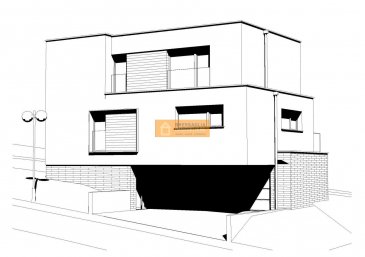 Belle maison d\'une architecture moderne construite sur un terrain de 3a21ca. <br><br>La maison dispose d\'une surface totale 185,96m2 se compose de:<br><br>Rez-de-chaussée:<br>Hall d\'entrée, garage pour 2 voitures, cave, chaufferie et salle de douche/buanderie.<br><br>Etage1:<br>Grand living/salle à manger avec cuisine ouverte équipée donnant accès à la terrasse et au jardin (Ouest), débarras et WC séparé.<br><br>Etage 2:<br>Palier, 3 chambres-à-coucher  et 1 salle de bain + WC.<br><br>Prix affiché avec  3% de TVA inclus.<br><br> La cuisine sera facturée séparement à 20.000 euros