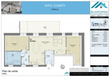 Belardimmo vous propose en plein centre de Thionville dans l'ancienne clinique Sainte-Elisabeth- avenue Georges Clémenceau/rue de Villars à THIONVILLE.

Un programme neuf d'appartements de belle taille de 30 m² à 300 m² répartis sur quatre entrées.

Un immeuble de caractère, entièrement réhabilité, en hypercentre.

Un emplacement exceptionnel face à la principale artère commerçante du centre-ville. Commerces, bureaux, gare, cinéma, théâtre... Vous pouvez laisser votre voiture dans le parking privé de la résidence et tout faire à pied ou à vélo.

Le charme de l'ancien avec le confort du neuf.
En choisissant d'habiter ce beau bâtiment construit en 1908 ou l'immeuble neuf qui le prolonge, c'est l'assurance de vivre dans un lieu atypique. Le cachet historique des vieilles pierres préservé.
Des prestations de haut standing
Une architecture d'exception à Thionville cœur de ville
Un parking réservé à la résidence
Structure neuve
Des façades préservées
Bien-être et confort moderne
Un intérieur très haut de gamme

Spécial investisseur

Unique à Thionville : éligible Loi DE NORMANDIE = réduction d'impôts
Déduisez de vos impôts jusqu'à 21 % du prix de votre appartement*.
S'agissant de travaux de rénovation dans une commune en zone labellisée ORT (Opération de revitalisation des territoires), ce projet est éligible loi De Normandie.

Ce label vous garantit que tous les professionnels intervenants sont certifiés RGE (reconnu garant pour l'environnement).
*Réduction d'impôts (12,18 ou 21%) conditionnée à la mise en location de l'appartement pendant 6,9 ou 12 ans au minimum, à destination de résidence principale, en respectant des plafonds de loyer et de ressources du locataire, voir détails en agence.

Pour plus d'informations contacter Monsieur Kempf David au 00 352 621 631 841 ou par mail david.kempf16@gmail.com

Plus qu'une quarantaine d'appartements disponibles ( voir nos annonce T1/T2/T3/T4) n'hésitez pas! Idéal pour investissement locatif ou résidence principale !