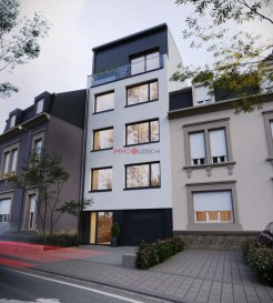 Projet de construction Luxembourg-Rollingergrund (VEFA): la résidence EVE comporte 4 étages + mezzanine (duplex), 5 appartements, une buanderie commune, un local vélo au sous-sol et un ascenseur.<br><br>Le bien est situé au centre de Luxembourg-Rollingergrund à proximité de la forêt du Bambësch, du Limpertsberg, du CHL, et à mi-chemin entre la place Dargent et la place de l\'Etoile.<br><br>- situation centrale permettant un niveau de vie confortable<br>- environnement cosmopolite ? district familial avec surfaces vertes<br>- à proximité des commerces, supermarchés, écoles et transports en commun<br><br>L\'appartement/duplex est au 4e et 5e étage avec une surface au sol de 84m2 et une surface habitable de 74m2.<br><br>4e étage : Hall d\'entrée - salon avec accès au balcon de 11m2 - cuisine ouverte - chambre - salle de douche<br>5e étage : pièce ouverte<br><br>La livraison est prévue T4 2024.<br><br>Prix affiché est TTC 3%<br>Prix TTC 16%: 799.000,- EUR<br><br>*Les meubles et équipements de la cuisine représentés sur l\'annonce ne sont pas inclus dans le prix.<br><br>N\'hésitez pas à nous contacter sur info@immolosch.lu ou par téléphone au +352 2653 2611 pour recevoir les plans de la résidence, le cahier des charges ou pour fixer un RDV.<br /><br />Bauprojekt Luxembourg-Rollingergrund (VEFA): Die Residenz EVE besteht aus 4 Etagen + Mezzanine (Duplex), 5 Wohnungen, einer gemeinsamen Waschküche, einem Fahrradraum im Untergeschoss und einem Aufzug.<br><br>Die Immobilie befindet sich im Zentrum von Luxemburg-Rollingergrund in der Nähe des Bambësch-Waldes, des Limpertsbergs, des CHL und auf halbem Weg zwischen dem Place Dargent und dem Place de l\'Etoile.<br><br>- Zentrale Lage, die einen komfortablen Lebensstandard ermöglicht.<br>- kosmopolitische Umgebung - familienfreundlicher Bezirk mit Grünflächen<br>- in der Nähe von Geschäften, Supermärkten, Schulen und öffentlichen Verkehrsmitteln<br><br>Die Wohnung im Erdgeschoss hat eine Fläche von +/- 65.23m2 und besteht aus einem Studio mit Anbau und einem Duschbad mit WC.<br><br>Die große private Terrasse von +/- 24m2 und der private Garten von +30m2 mit Ostausrichtung gehören zum Studio, ebenso wie ein privater Keller im Untergeschoss.<br><br>Die Fertigstellung ist für das vierte Quartal 2024 geplant.<br><br>Der angezeigte Preis ist inkl. 3% MwSt.<br>Preis inkl. 17% MwSt.: 711.700,49.- EUR<br><br>*Die in der Anzeige abgebildeten Küchenmöbel und -geräte sind nicht im Preis inbegriffen.<br><br>Bitte kontaktieren Sie uns unter info@immolosch.lu oder telefonisch unter +352 2653 2611, um die Pläne der Residenz und die Spezifikation zu erhalten oder einen Termin zu vereinbaren.<br /><br />Construction project Luxembourg-Rollingergrund (VEFA): the EVE residence has 4 floors + mezzanine (duplex), 5 apartments, a common laundry room, a bicycle room in the basement and an elevator.<br><br>The property is located in the center of Luxembourg-Rollingergrund near the Bambësch forest, the Limpertsberg, the CHL, and halfway between the Place Dargent and the Place de l\'Etoile.<br><br>- central location for a comfortable standard of living<br>- cosmopolitan environment - family district with green areas<br>- close to shops, supermarkets, schools and public transport<br><br>The first floor apartment has a surface of +/- 65.23m2 and consists of a studio with extension and a shower room with toilet.<br><br>The large private terrace of +/- 24m2 and the private garden of +30m2 facing East are part of the studio, as well as a private cellar in the basement.<br><br>The delivery is planned for Q4 2024.<br><br>Price displayed is 3% VAT included<br>Price incl. 17% VAT: 711.700,49 EUR<br><br>*The furniture and equipment of the kitchen shown in the ad are not included in the price.<br><br>Do not hesitate to contact us at info@immolosch.lu or by phone at +352 2653 2611 to receive the plans of the residence, the specifications or to fix an appointment.