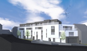 Appartement D2
Appartement d'une surface de +ou- 139m2 situé au premier étage avec une terrasse de +ou- 8.05m2. L'appartement dispose de trois chambres à coucher de 14.72m2 et 13.39m2 et 15.04m2, une salle de bains, une salle de douche, un Wc séparé et une cave privative.

Vous pourrez acquérir un emplacement intérieur au prix de 30.000,00€ ou un emplacement extérieur au prix de 15.000,00€ à 3% de TVA inclus.

Le projet comprend 4 nouvelles résidences à toitures plates de style contemporain dans une rue calme et sans issue dans la ville de Tétange.

Les 4 résidences regroupent 12 logements dont 2 appartements et 1 penthouse sur deux étages par bâtiment, le sous-sol est commun au 4 bâtiments.
La résidence comprend 24 emplacements intérieurs et 2 emplacements extérieurs non inclus dans le prix. Chaque appartement dispose d'une cave privé.
Les appartements sont spacieux et lumineux disposant de 2 à 3 chambres à coucher.

Chaque détail a été ici pensé afin de proposer aux futurs occupants un confort de vie optimal.
Des équipements et matériaux haut de gamme sélectionnés avec le plus grand soin, des espaces extérieurs comme des terrasses et jardins privés pour les appartements au rez-de-chaussée et des terrasses avec une vue dégagée pour les biens aux étages supérieurs .


