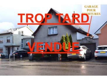 GRANDE MAISON idéalement situé à PETANGE avec une superficie totale de 140 m2 habitables, à proximité des transports en commun et se compose comme suit :

RDCH:

- Un hall d'entrée de 9 m2
- Une cuisine séparée de 15 m2 donnant accès au balcon de 21 m2
- Un double living de 28 m2
- Une chambre de 16,60 m2
- Salle de bain de 6,15 m2

Au 1er étage:

- Un hall de nuit de 5,20 m2
- Une chambre de 17,50 m2 avec pièce/dressing de 3,25 m2
- Une 2ème chambre de 15,25 m2 avec pièce/dressing de 4,30 m2
- Un bureau/petite chambre de 6 m2 donnant accès au grenier non aménagé de 23 m2 habitables.
- Un dressing avec lavabo et WC séparé de 4,75 m2

La maison dispose également d'un studio avec chambre séparée indépendant de 25 m2.

Un  jardin, deux garages pour trois voitures, deux emplacements extérieurs et plusieurs caves pour rangements viennent compléter ce bien.


Pour tout contact: 
Joanna RICKAL: 621 36 56 40 
Vitor Pires: 691 761 110 
Kevin Dos Santos: 691 318 013

L'agence ImmoLorena est à votre disposition pour toutes vos recherches ainsi que pour vos transactions LOCATIONS ET VENTES au Luxembourg, en France et en Belgique. Nous sommes également ouverts les samedis de 10h à 19h sans interruption.