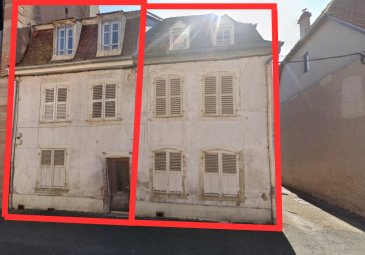 Lot maisons mitoyennes Fenetrange 10 pièces 150 m². Nord Sud Immobilier vous propose ce lot de deux maisons mitoyennes situées à Fénétrange :

*La maison de droite construite dans les années 1800 est à entièrement rénover. Elle dispose au rez de chaussée d'une entrée/dégagement, 3 pièces et WC. D'un étage avec 3 pièces et accès aux combles.
Cave enterrée.
Dépendance non attenante d'environ 90 m² au sol à l'arrière du bien.

*La maison de gauche dispose d'un rez de chaussée avec entrée principale/dégagement, 2 pièces et WC. D'un étage avec dégagement et 3 pièces et d'un second étage avec 3 pièces.
Cave enterrée.
Dépendance non attenante d'environ 75 m² au sol à l'arrière du bien.

Absence de chauffage.
Bien raccordé au réseau d'assainissement collectif.

Prix de vente du lot : 39 800€ honoraires d'agence inclus.

Les informations sur les risques auxquels ce bien est exposé sont disponibles sur le site Géorisques : www.georisques.gouv.fr

Agences Nord Sud Immobilier à Sarreguemines, Diemeringen, Rohrbach les Bitche et Bitche