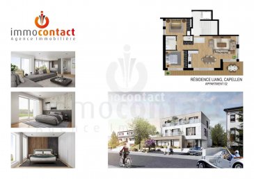 ENGLISH DESCRIPTION BELOW

Magnifique Résidence LIANG composée de 4 appartements de haut standing allant de 1 à 3 chambres à coucher. 

Située dans une rue calme en face de la pharmacie.

Cette résidence répond aux nouvelles normes énergétiques, et propose des appartements avec de grandes terrasses.
 
La construction sera réalisée par une société au Grand-Duché du Luxembourg ayant  une expérience depuis plus de 20 ans.

Chaque logements disposent d’une grande cave et d’une buanderie privative.

Appartement à partir 67.51 m2 pour 702 000€ Tva 3%

Parking intérieur au prix de 40 492,41€
Parking extérieur au prix de 29 449,03€

Prix affichés TVA 3%.

Pour plus de renseignements, contactez-nous au 26 311 992 ou par e-mail sur info@immocontact.lu.<br />ENGLISH DESCRIPTION

Magnificent LIANG Residence composed of 4 high standing apartments from 1 to 3 bedrooms. 

Located in a quiet street in front of the pharmacy.

This residence meets the new energy standards, and offers apartments with large terraces.
 
The construction will be carried out by a company in the Grand Duchy of Luxembourg with more than 20 years of experience.

Each apartment has a large cellar and a private laundry room.

Apartment from 67.51 m2 for 702 000€ Vat 3%.

Indoor parking for 40 492,41€.
Outside parking for 29 449,03€.

Prices shown include 3% VAT.

For more information, contact us at 26 311 992 or by e-mail at info@immocontact.lu.