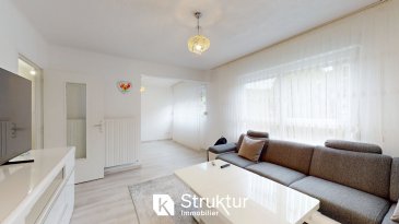Appartement 3 chambres Knutange.  Parfait pour investir ou un premier achat !
 Découvrez cet appartement lumineux d'une surface habitable de 74 m2
 Situé au 4ème étage d'un immeuble sans ascenceu, idéalement proche de toutes commodités et des accès A30 / A31.
 Cet appartement 4 pièces se compose d'un hall d'entrée avec placard, d'une cuisine, d'un cellier, d'un salon et séjour, de trois chambres et d'une SDB avec WC suspendu et baignoire d'angle.
 Caractéristiques : Double vitrage PVC, Chaudière individuelle gaz (2016), compteurs eau, gaz, electricité individuels.
 Quote-part charges annuelles : 841,52 EUR soit 70,12 EUR par mois
 Nombre de lots : 153
 DPE : D / D
 PRIX : 99 000 EUR honoraire inclus
 Contact : +33 630 00 24 57 Deniz KARA
 Estimation des coûts annuels d'énergie du logement Les coûts sont estimés en fonction des caractéristiques de votre logement et pour une utilisation standard sur 5 usages (chauffage, eau chaude sanitaire, climatisation, éclairage, auxiliaires) voir p.3 pour voir les détails par poste.entre 1430 EURet 1190 EUR par an - Prix moyens des énergies indexés au 1er janvier 2025 (abonnements compris)
 La présente annonce immobilière a été rédigée sous la responsabilité éditoriale de M. Deniz KARA EI (ID 798 172 458), mandataire indépendant en immobilier (sans détention de fonds), agent commercial de la SASU STRUKTUR IMMOBILIER immatriculé au RSAC de Metz sous le numéro 835 175 365, titulaire de la carte de démarchage immobilier pour le compte de la société SASU STRUKTUR IMMOBILIER.
 Retrouvez tous nos biens sur notre site internet www.struktur-immobilier.com