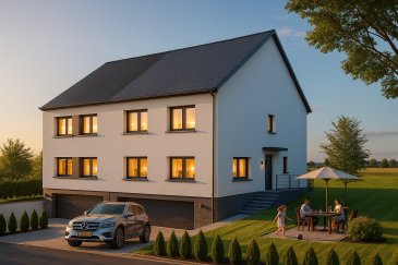 Cette maison unifamiliale en VEFA, sise 6, Rue Rattem à Oberkorn (Differdange) exposée plein SUD, s'implante sur un terrain de 901,11 m². Elle développe une surface habitable de 148,68 m² complétée par 79,01 m² de surfaces annexes, pour une surface plancher totale de 290,49 m².

Le rez-de-chaussée (75,13 m²) s'organise autour d'une entrée de 3,63 m² avec placard et WC séparé, d'un vaste séjour de 38,18 m² prolongé par une salle à manger de 13,84 m² ouvrant sur une terrasse accessible, ainsi que d'une cuisine de 11,26 m² et d'un dégagement de 5,41 m² desservant un balcon.

À l'étage (73,55 m²), la maison compte quatre chambres de 15,69 m², 15,28 m², 13,75 m² et 11,00 m², chacune dotée de son propre espace de rangement, une salle de bains de 5,64 m² (baignoire et double vasque), une salle d'eau de 4,98 m² (douche et vasque), un WC séparé de 1,76 m² et un dégagement de 5,45 m².

Le niveau inférieur offre un garage double de 39,02 m² avec porte sectionnelle motorisée, une cave et pièce technique de 31,12 m² ainsi qu'une buanderie de 4,54 m².

Sur le plan technique, la construction respecte les exigences du Règlement Grand-Ducal sur la performance énergétique, avec un passeport énergétique visant la classe A : isolation thermique par l'extérieur de 160 mm en polystyrène graphité, isolation renforcée des dalles par projection de mousse polyuréthane et combles perdus isolés par 500 mm de laine minérale soufflée.

Les menuiseries extérieures PVC sont équipées d'un triple vitrage à faible émissivité (Uw < 1,00 W/m².K), de volets roulants électriques et d'une porte d'entrée sécurisée à trois points ; le garage est fermé par une porte sectionnelle motorisée Hörmann de 5,00 x 2,00 m.

Le confort thermique est assuré par une pompe à chaleur Viessmann Vitocal 200 S (ou équivalent) couplée à un ballon d'eau chaude sanitaire de 300 litres et à un chauffage au sol basse température avec régulation pièce par pièce, complété par une ventilation mécanique contrôlée double flux à échangeur thermique.

Les sanitaires sont de marque Van Marcke (baignoire à encastrer, douche à l'italienne 120 x 90, meubles-vasques suspendus, WC suspendus Geberit) avec robinetterie Hansgrohe et Herzbach. Les finitions comprennent un carrelage 60 x 60 dans les pièces de vie, la cuisine, les salles d'eau, les WC et les escaliers, une faïence murale de 10 m² dans la salle de bains, des tablettes de fenêtres en marbre poli et un garde-corps d'escalier en acier thermolaqué.

TVA mixte sous réserve d'autorisation de l'Administration de l'Enregistrement et des Domaines (AED).

Implantée Rue Rattem, à Oberkorn, quartier résidentiel calme et verdoyant de la Ville de Differdange, la maison bénéficie d'un environnement paisible à deux pas de l'Espace H2O, centre culturel situé sur la même rue, tout en restant à proximité immédiate des commodités du centre d'Oberkorn.

Oberkorn dispose de sa propre gare ferroviaire (ligne CFL) ainsi que de plusieurs lignes de bus RGTR, et se situe à quelques minutes de l'accès à l'axe autoroutier A4/A13 reliant Esch-sur-Alzette et Luxembourg-Ville (environ 25 minutes en voiture selon le trafic).

Écoles fondamentales, crèches et commerces de proximité, dont le centre commercial Opkorn, sont accessibles en quelques minutes, tandis que le centre-ville de Differdange, avec ses commerces, son marché et ses infrastructures sportives et culturelles, se trouve à moins de 10 minutes.