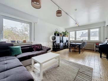 Découvrez ce superbe appartement de +/− 70 m², idéalement situé dans la belle commune de Hesperange.

Avec ses 2 chambres, balcon et garage, il est parfait pour une vie paisible et confortable.

Localisation idéale : Situé dans un quartier très calme, à seulement 15 minutes de l'aéroport, à deux pas d'un arrêt de bus, et à 2 minutes des écoles et crèches.
Résidence de 6 unités, rénovée ces dernières années, offrant un cadre de vie agréable.

Description de l'appartement :

- Vaste hall d'entrée 
- Salon lumineux avec espace salle à manger baignée de lumière naturelle.
- Cuisine équipée individuelle, avec accès à un balcon orienté ouest
- 2 chambres à coucher 
- Salle de bain avec douche 
- WC séparé

Une cave, un garage boxe et un jardin commun partagé entre les propriétaires.


Disponibilité : Immédiate à l'acte.

Rénovations:

- Chaudière installée en 2022

Visites possible en semaine et le samedi.

Ne manquez pas cette opportunité unique d'acquérir un charmant appartement à Hesperange.

Pour toute information ou pour organiser une visite, contactez-moi au +352 621 391 355.

Estimation de votre bien rapide et gratuite sous 48h, contactez-nous au +352 26 311 992 ou par email à info@immocontact.lu.