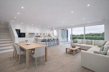 Immo-Contact vous propose à la vente cette belle maison moderne construite en 2024, idéalement située à Kehlen, dans un environnement calme.
Cette maison récente et très fonctionnelle offre environ 150 m² de surface habitable sur un terrain d’environ 5 ares. Son agencement a été pensé pour offrir un cadre de vie pratique et confortable, parfaitement adapté à une vie de famille.

Elle dispose de trois chambres à coucher ainsi que d’un bureau pouvant être utilisé comme quatrième chambre selon les besoins. Deux salles de bains complètes viennent compléter l’étage, offrant un confort idéal pour une famille.

L’espace de vie se compose d’une grande pièce ouverte regroupant la cuisine, la salle à manger et le salon, avec un accès direct vers une terrasse d’environ 100 m² et le jardin, permettant de profiter pleinement des extérieurs.

Située à proximité immédiate de l’École Européenne, des crèches, des commerces et des transports en commun, cette maison bénéficie d’un emplacement pratique et agréable à vivre.

Agencement de la maison

- Rez-de-chaussée
- Hall d’entrée
- Grand espace de vie avec cuisine ouverte sur la salle à  manger et le séjour, avec accès direct à la terrasse et au jardin
- WC séparé
- Buanderie et espace cellier
- Garage fermé pour deux voitures
- Local technique

1er étage
- Hall de nuit
- Trois chambres à coucher
- Un bureau pouvant être utilisé comme quatrième chambre
- Une salle de bain avec baignoire, douche et WC
- Une salle de douche
- WC séparé

Deux emplacements de parking extérieurs complètent ce bien.

Prix de vente : 1 500 000 €

Pour plus d’informations ou pour organiser une visite, contactez Immo-Contact au 26 311 992 ou par e-mail à info@immocontact.lu.

 ---------- 
Immo-Contact offers for sale this beautiful modern house built in 2024, ideally located in Kehlen, in a quiet environment.

This recent and very functional house offers approximately 150 m² of living space on a plot of around 5 ares. Its layout has been designed to provide a practical and comfortable living environment, perfectly suited for family life.

The property features three bedrooms as well as an office that can be used as a fourth bedroom depending on your needs. Two bathrooms complete the upper floor, offering ideal comfort for a family.

The living area consists of a large open-plan space combining the kitchen, dining area and living room, with direct access to a terrace of approximately 100 m² and the garden, allowing you to fully enjoy the outdoor areas.

Located close to the European School, nurseries, shops and public transport, this house benefits from a convenient and pleasant location.

Layout of the house

- Ground floor
- Entrance hall
- Spacious living area with an open kitchen connected to the dining room and living room, with direct access to the terrace and garden
- Separate WC
- Laundry room and storage area
- Closed garage for two cars
- Technical room

First floor
- Night hall
Three bedrooms
- One office that can be used as a fourth bedroom
- One bathroom with bathtub, shower and WC
- One shower room
- Separate WC

Two outdoor parking spaces complete this property.

Sale price: €1,500,000

For more information or to arrange a visit, please contact Immo-Contact at +352 26 311 992 or by email at info@immocontact.lu.