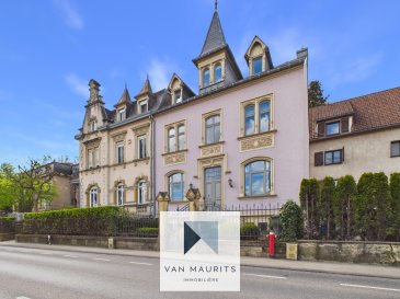 Discover this elegant master house dating from 1900, fully renovated with taste in 2022 by its current owners, offering a perfect balance between the charm of the old and modern comfort. From the first moments, you will be charmed by its remarkable volumes and ceiling height of 3.40 m, typical of beautiful homes from this era. Moldings, generous proportions, and cross luminosity testify to the authentic cachet, subtly enhanced by a high-quality contemporary renovation.

Developing a living area of approximately 189 m² on a plot of 955 m², this three-sided adjoining house benefits from a pleasant East-West exposure, ensuring optimal brightness throughout the day.

On the ground floor, a spacious entrance hall harmoniously distributes the living spaces. To the left, a spacious fitted kitchen of 23 m² opens onto a heated veranda set up as a living room, creating a convivial and light-filled living space oriented towards the garden. To the right, you will find an elegant dining room and a second, more intimate living room, ideal for a TV corner. A separate WC completes this level.

The first floor offers a comfortable sleeping area with two beautiful bedrooms, a study perfectly suited for teleworking, a bathroom, and a separate WC.

The second floor hosts a superb master suite comprising a bedroom, a dressing room, and a private bathroom, as well as an additional bedroom.

The basement harmoniously completes the property with a laundry room, a wine cellar, a boiler room, and generous storage spaces. Outside, a pleasant garden allows full enjoyment of the beautiful days, while three parking spaces are available for rent, enhancing the amenities.

This property, equipped with double-glazed wooden frames and gas heating by radiators, will appeal to lovers of character properties in search of a spacious, bright living space ready to welcome a family, elegantly combining the codes of period master houses with the comfort of a modern renovation.

Contact: Philippe Mélard

+352 661 405 446

philippe@vanmaurits.lu