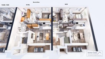*** 30% Dejá Reservées***<br><br>Immo Casa vous propose une nouvelle résidence située dans le quartier du Kiem à Luxembourg-Neudorf offrant des prestations de très haut standing.<br><br>Trois immeubles de 3 étages composé de 9 logements dont 3 penthouses.<br><br>Les appartements bénéficieront de 2 orientations ce qui permettra une luminosité optimale puisqu\'ils seront traversants.<br><br>Nous vous proposons par exemple ce logement au n° 53A, rue du Kiem au 2e étage comprenant une cuisine ouverte sur le salon donnant accès sur une terrasse (15m2), 2 chambres à coucher, deux salles de douche, un wc séparé, une cave et un jardin privatif (76m2).<br>La conception à l\'arrière du bâtiment permettra aux résidents d\'accéder à leur jardin privatif.<br><br>Les prix affichés avec la TVA de 3%<br><br>Possibilité d\'acquérir une place de stationnement intérieur à 55 000 € HTVA.<br><br>Pour d\'autres informations veuillez contacter l\'agence.