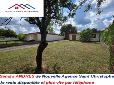REF/697

Venez découvrir cette maison de plain-pied d'environ 80 m² avec jardin et garage.

En rez-de-chaussée entrée par un SAS, cuisine ouverte sur salon/séjour avec accès extérieurs, un dégagement donnant accès à 3 chambres dont une donnant accès à l'extérieur (ou 2 chambres ainsi qu'une pièce dressing), une salle d'eau avec WC.

Garage, buanderie.
Jardin avant et arrière.

Chauffage électrique + poêle à granulés.

Consommation énergétique primaire: D
Consommation énergétique finale: B

Les informations sur les risques auxquels ce bien est exposé sont disponibles sur le site Géorisques

N'hésitez pas à prendre contact auprès de NOUVELLE AGENCE SAINT CHRISTOPHE AU [Coordonnées masquées] ou demandez SANDRA au [Coordonnées masquées], agent immobilier inscrite au RCS de Metz sous le n° 831 288 303