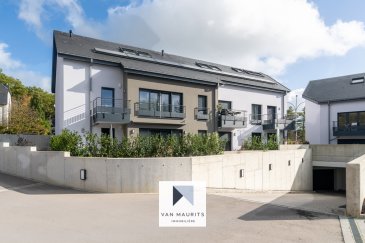 Located in Moutfort, in the municipality of Contern, on the ground floor (with elevator) in a new residence from 2021, this beautiful apartment with 2 terraces facing South-West and South-East offers a living area of ± 79 m² and a total area of ± 100 m².

With its quality materials and finishes, it consists as follows:

The ground floor includes an entrance hall of ± 9 m², an open space of ± 34 m² comprising the living room, dining room, and fully equipped kitchen (Scavolini in fénix, quartz worktop, integrated under-mount sink, steam oven, oven, Neff dishwasher, American Samsung fridge, induction with integrated Berbel hood), providing access to a 1st terrace of ± 23 m², a separate toilet of ± 2 m², 2 bedrooms of ± 11 and 14 m², a second terrace of ± 27 m², and a shower room of ± 6 m².

An indoor parking space of ± 14 m² and a spacious cellar complete the offer.

General information:

Apartment in excellent condition, very bright;
CPE: A-B, Video phone, fiber optic;
Gas boiler, underfloor heating, VMC;
Triple glazing, PVC frames, electric shutters;

Contern is a very dynamic and sought-after municipality, offering all the infrastructure (nurseries, schools, train station, sports and leisure center, shops, restaurants, ?);

Just a few minutes from Kirchberg and the city center, close to the A1 highway, the airport, industrial zones, and very well-served (bus and train).

Responsible agent: Nora at +352 691 136 875 or nora@vanmaurits.lu