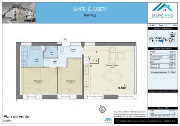 Belardimmo vous propose en plein centre de Thionville dans l'ancienne clinique Sainte-Elisabeth- avenue Georges Clémenceau/rue de Villars à THIONVILLE.

Un programme neuf d'appartements de belle taille de 30 m² à 300 m² répartis sur quatre entrées.

Un immeuble de caractère, entièrement réhabilité, en hypercentre.

Un emplacement exceptionnel face à la principale artère commerçante du centre-ville. Commerces, bureaux, gare, cinéma, théâtre... Vous pouvez laisser votre voiture dans le parking privé de la résidence et tout faire à pied ou à vélo.

Le charme de l'ancien avec le confort du neuf.
En choisissant d'habiter ce beau bâtiment construit en 1908 ou l'immeuble neuf qui le prolonge, c'est l'assurance de vivre dans un lieu atypique. Le cachet historique des vieilles pierres préservé.
Des prestations de haut standing
Une architecture d'exception à Thionville cœur de ville
Un parking réservé à la résidence
Structure neuve
Des façades préservées
Bien-être et confort moderne
Un intérieur très haut de gamme

Spécial investisseur

Unique à Thionville : éligible Loi DE NORMANDIE = réduction d'impôts
Déduisez de vos impôts jusqu'à 21 % du prix de votre appartement*.
S'agissant de travaux de rénovation dans une commune en zone labellisée ORT (Opération de revitalisation des territoires), ce projet est éligible loi De Normandie.

Ce label vous garantit que tous les professionnels intervenants sont certifiés RGE (reconnu garant pour l'environnement).
*Réduction d'impôts (12,18 ou 21%) conditionnée à la mise en location de l'appartement pendant 6,9 ou 12 ans au minimum, à destination de résidence principale, en respectant des plafonds de loyer et de ressources du locataire, voir détails en agence.

Pour plus d'informations contacter Monsieur Kempf David au 00 352 621 631 841 ou par mail david.kempf16@gmail.com

Plus qu'une quarantaine d'appartements disponibles ( voir nos annonce T1/T2/T3/T4) n'hésitez pas! Idéal pour investissement locatif ou résidence principale !