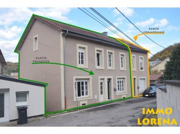 L'agence IMMO LORENA de Pétange en collaboration avec FRONGIA SARL Agence Immobilière a choisi pour vous cette Magnifique maison avec une partie privative et une autre partie locative, construite dans les années 50 et complètement rénovée en 2015 à vendre à Herserange, insérée sur un magnifique terrain goudronné de 6 ares 59 centiares, venez découvrir cette très belle maison individuelle de 170 m² habitables dans la partie privative construite avec des matériaux de qualité. 

Elle se compose de la manière suivante :

PARTIE PRIVATIVE:
â€¨- Au sous sol : un magnifique garage de 140 m2 pour minimum 5 voitures et un espace de rangements et plusieurs caves.

â€¨AU REZ-DE-CHAUSSÉE :
- Hall d'entrée ,WC séparé, jolie cuisine entièrement équipée et ouverte vers, un chaleureux et spacieux double living de 100 m2, donnant accès à la magnifique terrasse et au terrain goudronné.


AU PREMIER ETAGE:
- La maison dispose d'une magnifique MEZZANINE de 37,26 m2 amenant au trois chambres: la première chambre de  15,70 m2, la deuxième de 13,50 m2 avec un dressing de 5  m2 et la troisième chambre de 12,20 m2 avec un armoire de rangement, une salle de bain de 11,40 m2 avec fenêtre.

PARTIE COMMERCIALE/LOCATIVE:
La maison possède également, avec une entrée séparée, une partie locative: au rez-de-chaussée un bureau idéalement pour une profession libérale et au premier et deuxième étage, un duplex actuellement loué au prix de 550 euros.

La maison vous séduira par ses belles prestations et finitions.
â€¨â€¨

CARACTERISTIQUES DE LA MAISON : 
- Maison complètement rénovée en 2015
- Chauffage au gaz
- Fenêtres double vitrage
- Nouvelle cuisine CUISINELLA de l'année 2015
- Adoucisseur d'eau de l'année 2016
- Toiture en tuile rouge de 2005
- Magnifique garage de 140 m2 pour 5 voitures au sous sol de la maison
- A côté de la maison un deuxième garage de 45 m2 idéalement pour minimum 4 voitures avec vide sanitaire de 45 m2 de surface et  1,70 m d'hauteur pour stockage (Remorque, voitures, vélos, etc)


A VOIR ABSOLUMENT!!!!!!!!!!

TAXE FONCIERE: 800 euros
TAXE D'HABITATION: 800 euros

2% du prix de vente à la charge de la partie venderesse + TVA
Pas de frais pour le futur acquéreur.

Pour tout contact:
Joanna RICKAL: +352 621 36 56 40
Vitor Pires: +352 691 761 110
Kevin Dos Santos: +352 691 318 013

L'agence Immo Lorena est à votre disposition pour toutes vos recherches ainsi que pour vos transactions LOCATIONS ET VENTES au Luxembourg, en France et en Belgique. Nous sommes également ouverts les samedis de 10h à 19h sans interruption.