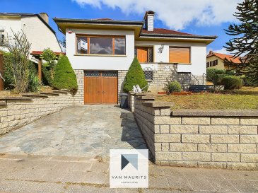 Situé à Manternach cette maison construite en 1970 est libre des 4 côtés, bénéficie d'une surface habitable de ± 110 m² pour une superficie totale de ± 290 m² et se compose comme suit.

Au rez-de-chaussée un spacieux garage de ± 45 m², une première cave de ± 6 m², une chaufferie de ± 12 m², une seconde cave de ± 9 m², une troisième cave de ± 22 m² avec espace douche et WC, un vestibule de ± 6 m² donne accès à l'étage supérieur.

Au premier niveau Un hall d'entrée de ± 12 m² dessert trois chambre de respectivement ± 13, 16 et 18 m², une pièce destinée à devenir une cuisine de ± 10 m², une salle de bain de ± 6 m² et enfin, un grand salon/salle à manger de ± 27 m².

Un grenier non-aménagé de ± 70 m².

Un jardin de ± 380 m² vient compléter cette offre

Généralités:

-Maison de 1970 à rénover

- Chauffage au mazout, chauffage par radiateurs

- Fenêtres châssis bois avec simple vitrage, volets manuels

Personne responsable du bien:

Nora

Tel: +352 691 136 875

email: nora@vanmaurits.lu